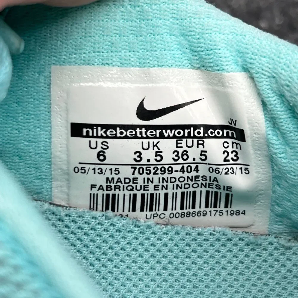 Nike Flex Fury Running Shoes Women's Size 6‎ Blue Athletic Run Training Sneakers
